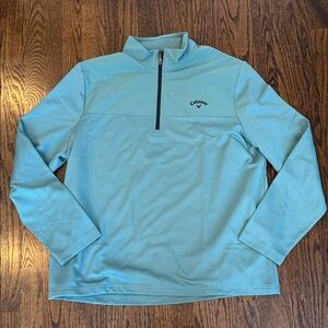 Callaway Men's Light Blue Quarter-Zip Jacket NEW